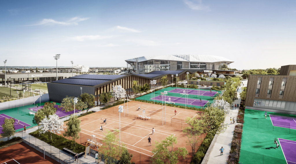 projet all in academy, infrastructure sportive pour le tennis à lyon